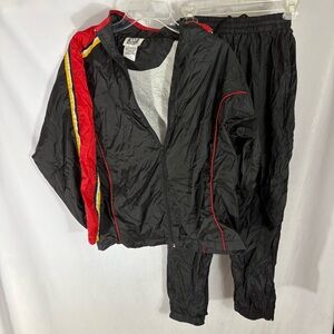 Wilson Black Kids Windbreaker Set with Red and Yellow Trim size xl 16